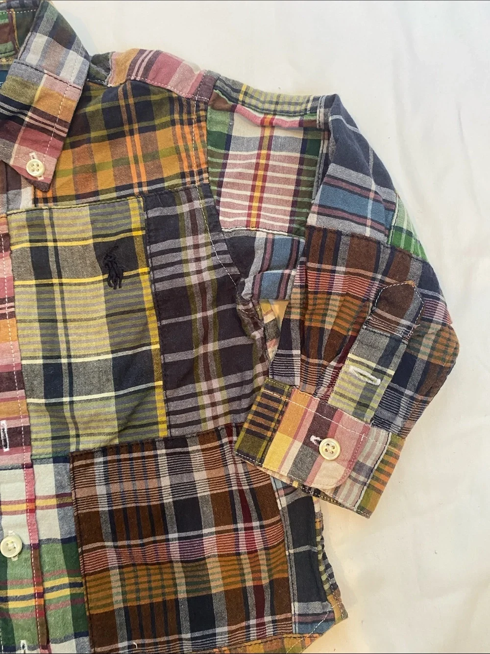 Ralph Lauren Kids Multicolor Patchwork Plaid Button-Down Shirt